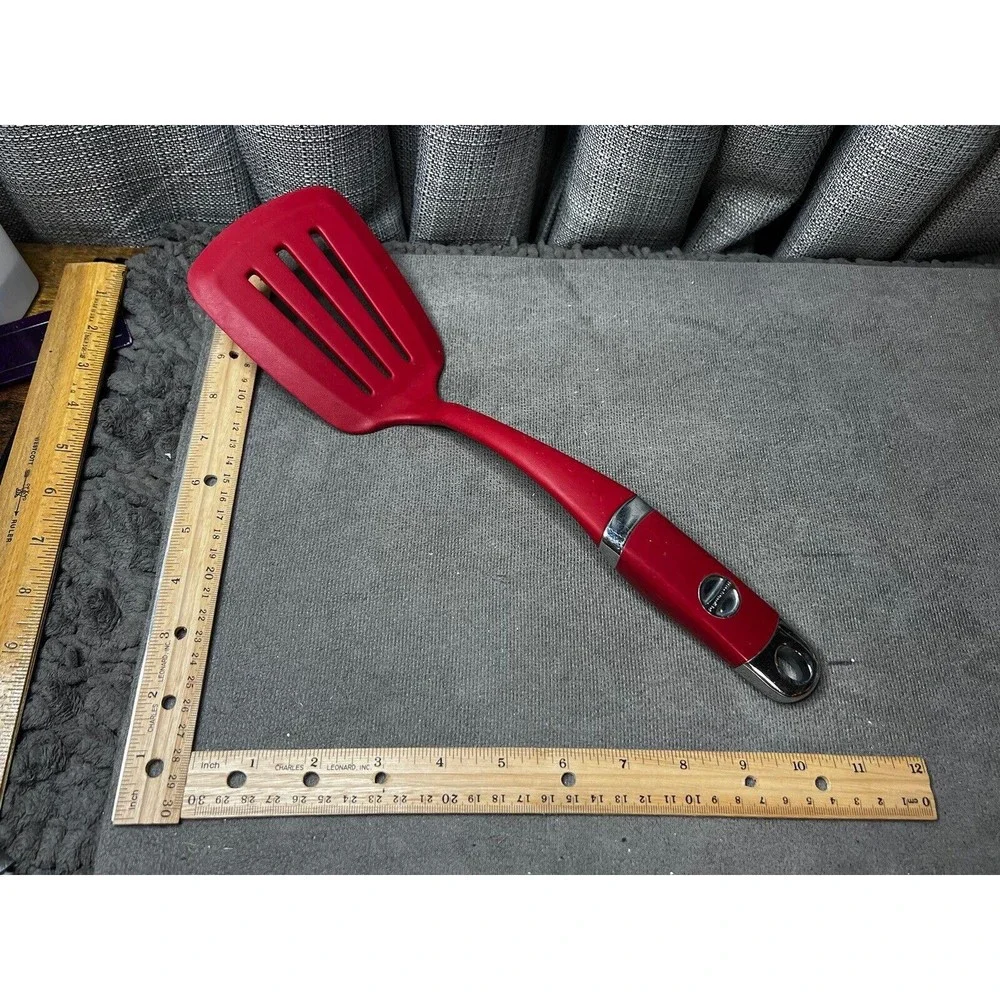 KitchenAid Empire Red Classic Slotted Turner Lifter Spatula Kitchen Utensil